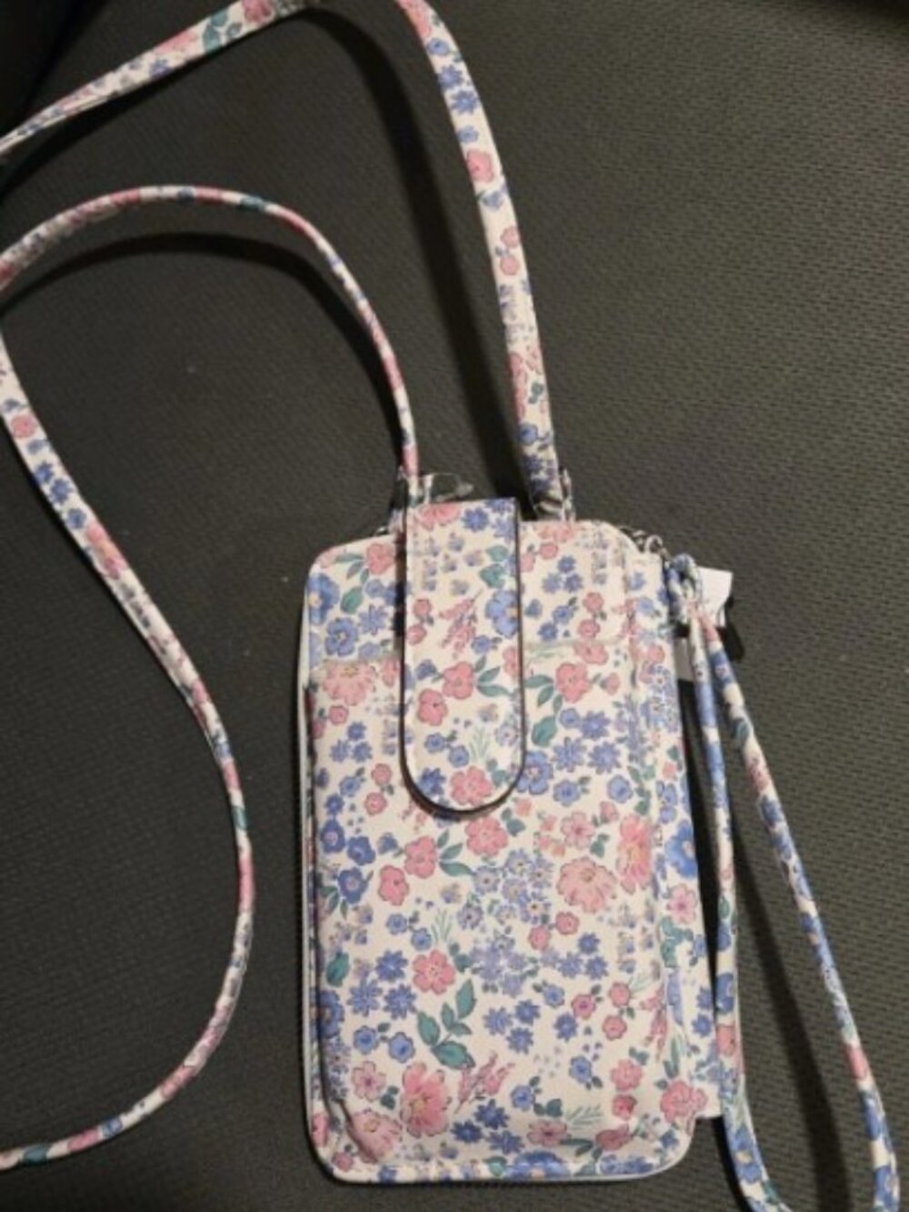 Nwt JACQUI Floral RFID Crossbody Wallet Purse Wristlet Removable Strap